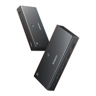 绿联hdmi切换器三/五进一出分配器4k高清接电视机顶盒电脑分屏器一分二/三多屏幕显示器带音频分离分线转换器