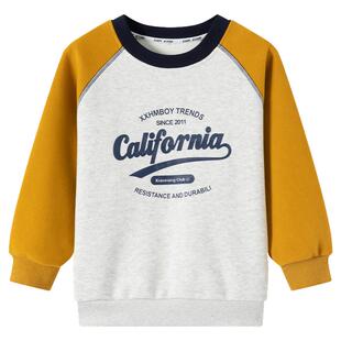 小象汉姆童装男童春秋套头卫衣儿童春装2026新款长袖中大童上衣