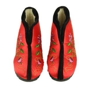 特价[足下有福]小花园绣花棉鞋民族风中老年 布鞋妈妈棉鞋982