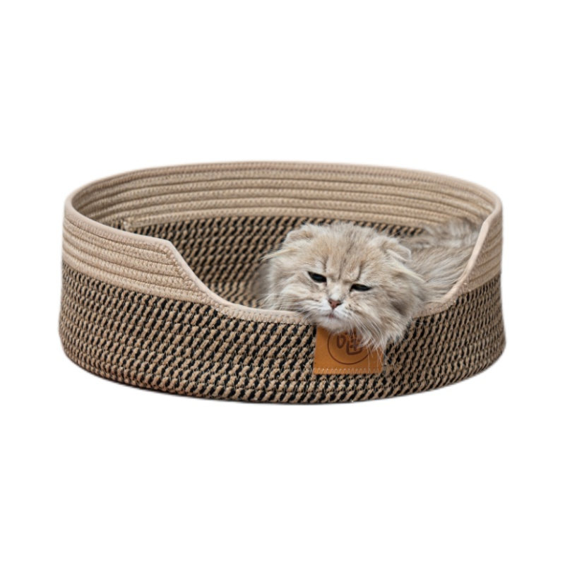 四季通用藤编猫窝猫抓板睡窝