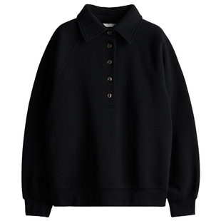 HM女装卫衣冬季时尚潮流简约保暖美式Polo卫衣1306280