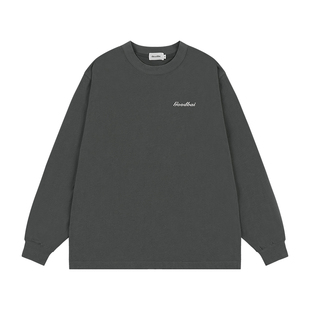 GOODBAI 新款oversize黑白组合印花休闲圆领宽松长袖T恤男女同款