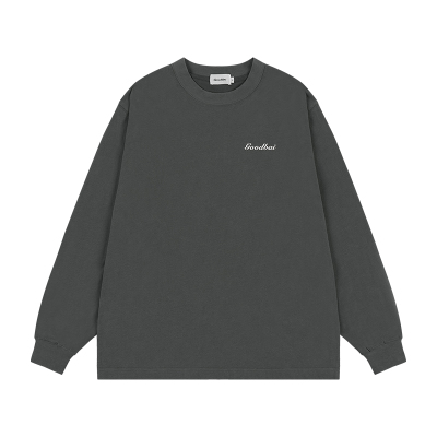 GOODBAI 新款oversize黑白组合印花休闲圆领宽松长袖T恤男女同款