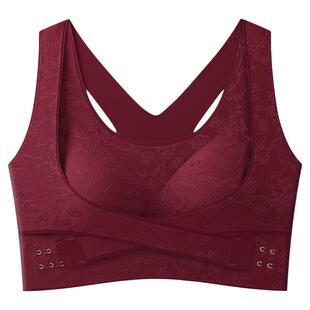 妈妈红色内衣套装本命年女提拉收副乳防下垂大红色新年蛇年文胸罩