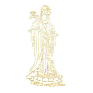 适用于十二生肖本命佛手机壳贴纸苹果16金属发财暴富15财库贴华为本命年小米大日如来菩萨装饰品招财进宝醒狮