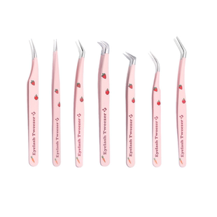 高精密假睫毛镊子嫁接初学者鹰嘴夹睫毛镊子圆头金羽夹入门工具