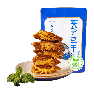 三关六码头夹笋豆干笋丝豆干小零食手撕素肉豆脯卤味豆制品