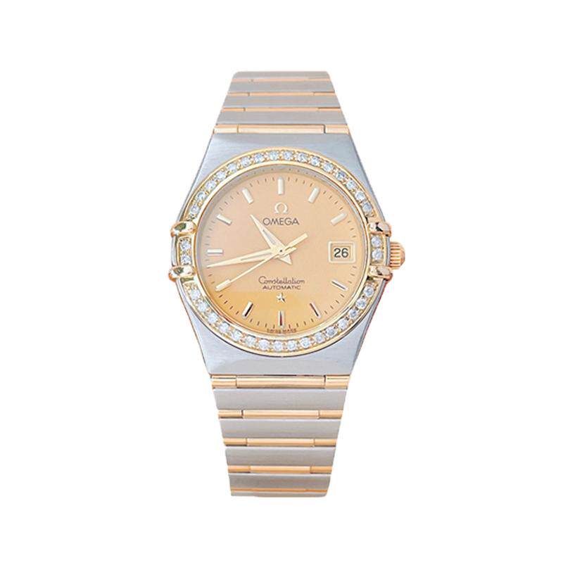 【自营】中古98新欧米茄星座间黄金镶钻自动机械手表女1292.10.00