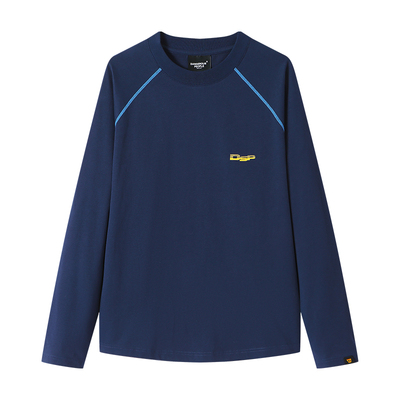 薛之谦dsp撞色线印花运动风长袖