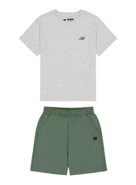 NewBalance新款撞色T恤套装