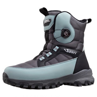 雪地靴男高帮加厚保暖外卖冬季男鞋防水防滑骑手东北棉鞋男款骑行