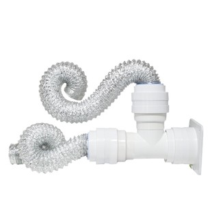 卫生间三通T型100mm带双止回阀浴室底座墙壁阀排气管软管变径接头