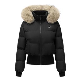 CLIMAX VISION小蛮腰/可拆卸毛领连帽短款收腰保暖羽绒服外套女冬