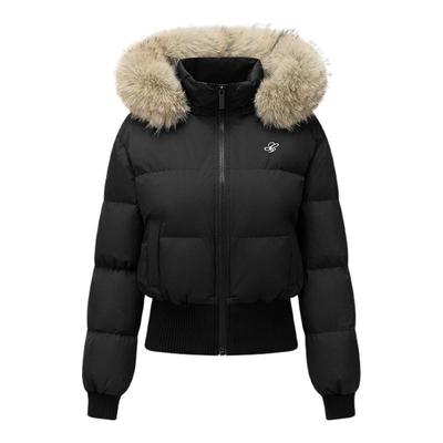 CLIMAX VISION小蛮腰/可拆卸毛领连帽短款收腰保暖羽绒服外套女冬