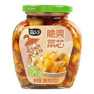 吉香居下饭菜蜀火火脆爽菜芯380g+爽口下饭菜346g组合装