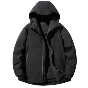 班尼路连帽撞色羽绒外套情侣男士羽绒服秋冬款时尚情侣装DX