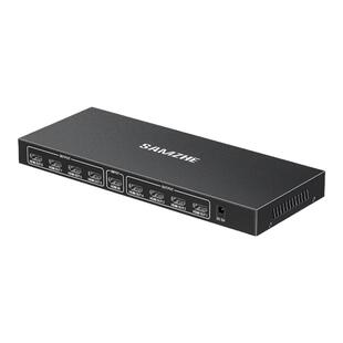 山泽HDMI一进八出HDMI1.4分配器4K60Hz高清1进8出视频分屏器8屏同显笔记本电脑电视接显示器投影仪一进八出