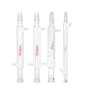 闽玻蛇形冷凝管直形冷凝器化学实验室球形冷凝管回流装置19/24口