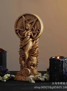 跨境异教徒神坛女神女巫蛇雕像女摆件家居装饰家居装饰摆件雕像