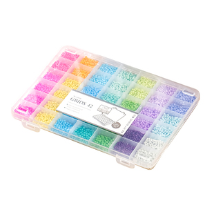 手工串珠收纳盒散珠首饰琉璃米珠手作材料透明分格盒桌面杂物整理