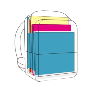 BINB必因必 学生书本分类架/科目分类袋/多层收纳/学科分类/书本收纳试卷整理/课本包/资料袋/学习袋/补课袋