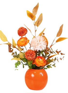 新款高档假花仿真花摆设客厅餐桌干花花束玄关家居装饰品花艺摆件