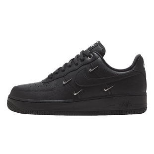 Nike耐克女鞋AIR FORCE 1 AFI黑银四勾 空军一号运动鞋HQ1180-001