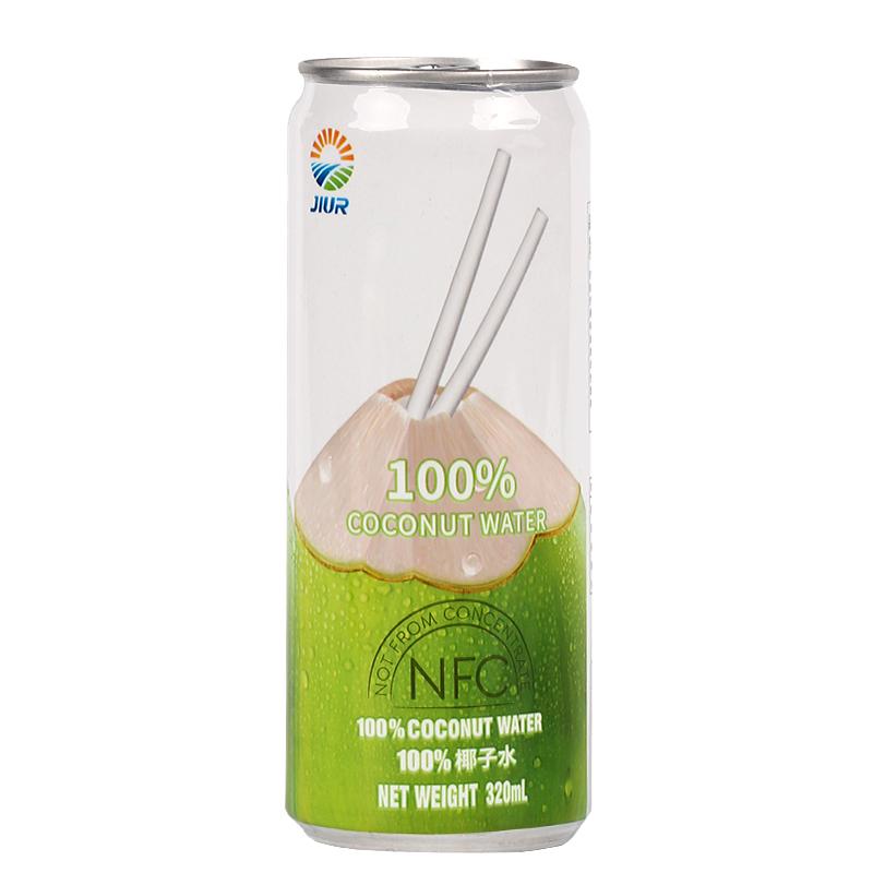 九日椰子水冰祖椰子汁添加90%NFC椰子汁饮料越南进口320ml易拉罐