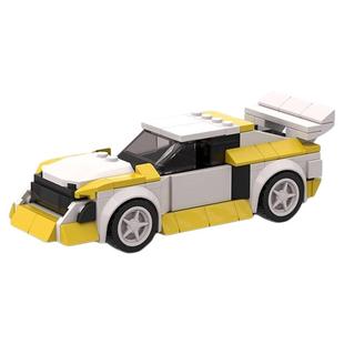 奥迪Quattro S1汽车模型积木moc小颗粒高砖赛车跑车益智拼装玩具