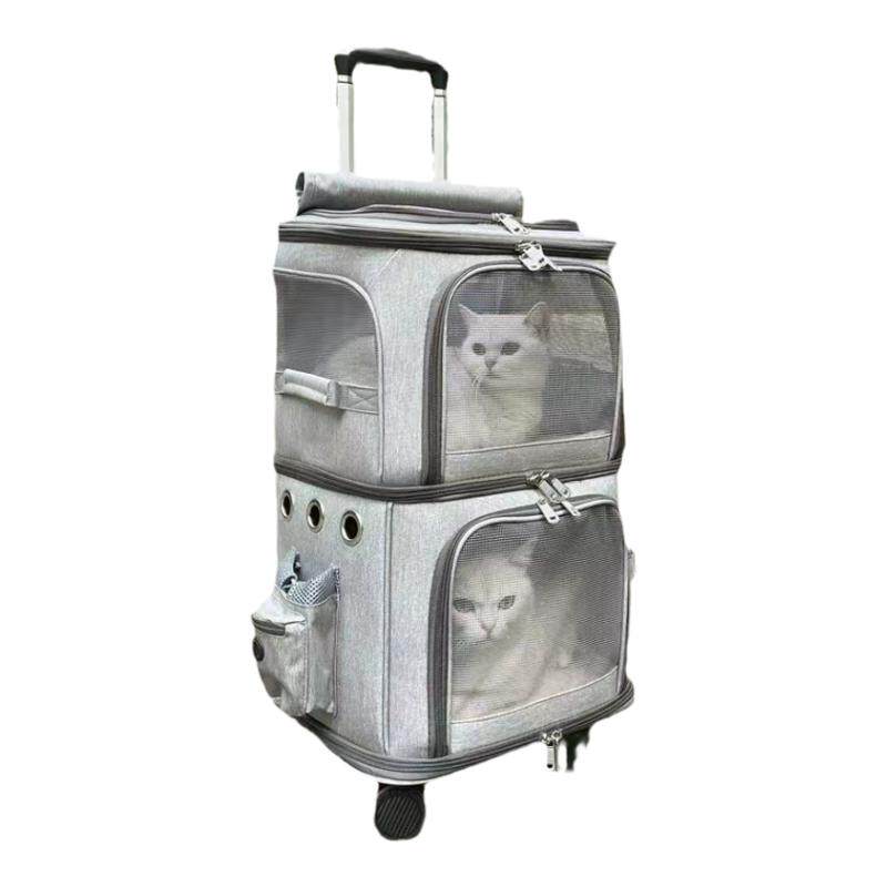 猫咪拉杆箱双层透气狗狗外出推车