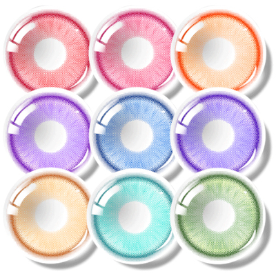 雅诺cos美瞳蓝紫青绿红粉灰橘棕金色显色半年抛漫展海洋之光正版C