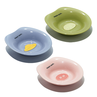 麻薯陶瓷猫碗宠物罐头碗猫咪餐盘子幼猫专用饭食盆浅口粮水零食碗