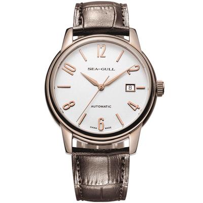 海鸥表手表男士商务自动机械表时尚休闲皮带防水男表615