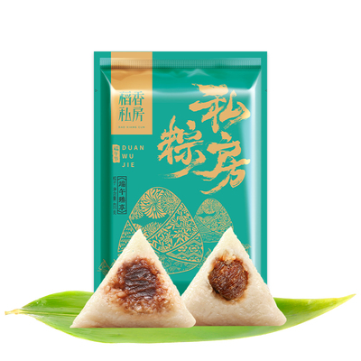 稻香私房粽子礼盒素粽豆沙蜜枣