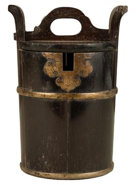 明代小叶紫檀茶桶古董收藏