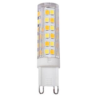 led灯珠g9插脚G4陶瓷扁脚220v小灯泡高亮水晶吊灯三色变光5W7光源