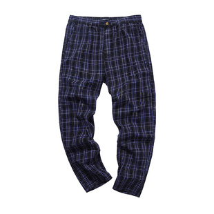 核爆炸潮流ska格子裤经典美式复古春秋宽松大码中腰男士休闲长裤