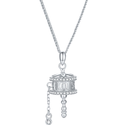 六桂福珠宝银925拨浪鼓套链