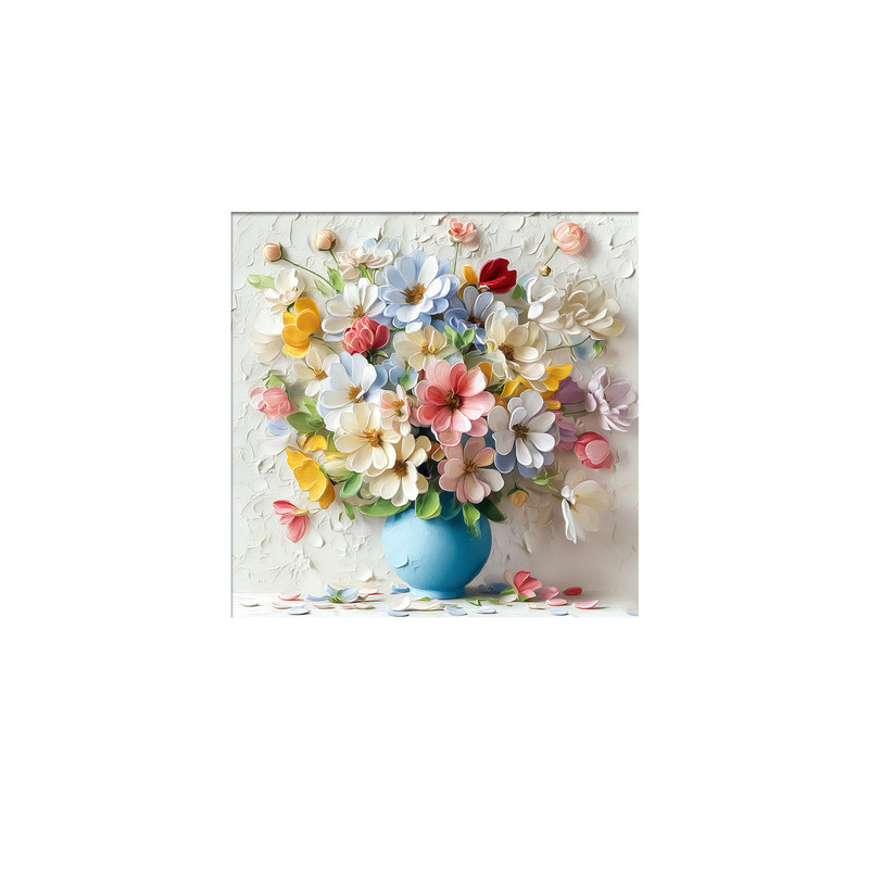 2026花开富贵轻奢奶油风餐厅挂画