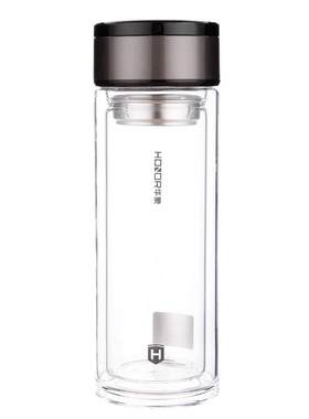 华象水晶双层玻璃杯商务办公泡茶