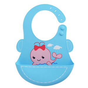 围嘴可折叠超软硅胶立体宝宝吃饭围兜婴儿围嘴儿童防水喂饭兜包邮