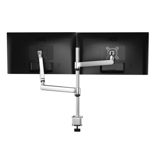 AOC立柱显示器双屏支架一拖二AM720旋转升降显示屏电脑双臂悬挂架