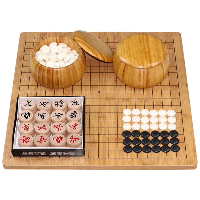华烨围棋套装19路木纹初学者