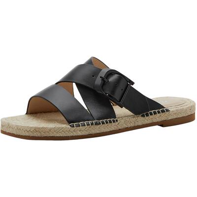 Bata一字拖女2026夏新款时尚编织鞋垫复古休闲牛皮拖鞋6B281BT6