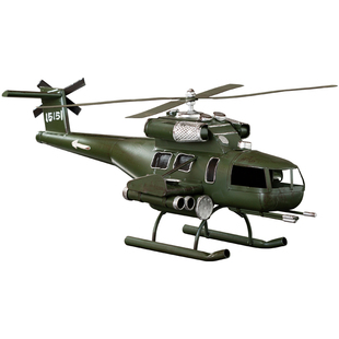 复古怀旧物件铁艺武装飞机模型摆件工艺品家居客厅酒柜装饰品摆设