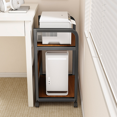 打印机置物架落地可移动主机箱托架办公室多层收纳整理复印机支架