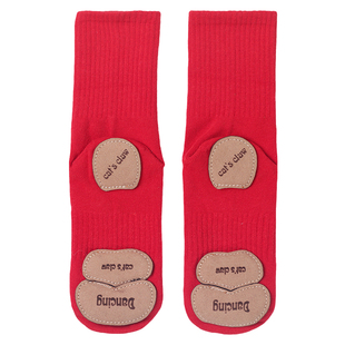 舞蹈袜猫爪袜现代袜带底皮底练功袜棉中国舞儿童跳舞防滑芭蕾袜子