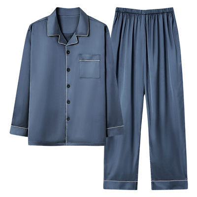 冰丝男款睡衣长袖夏季