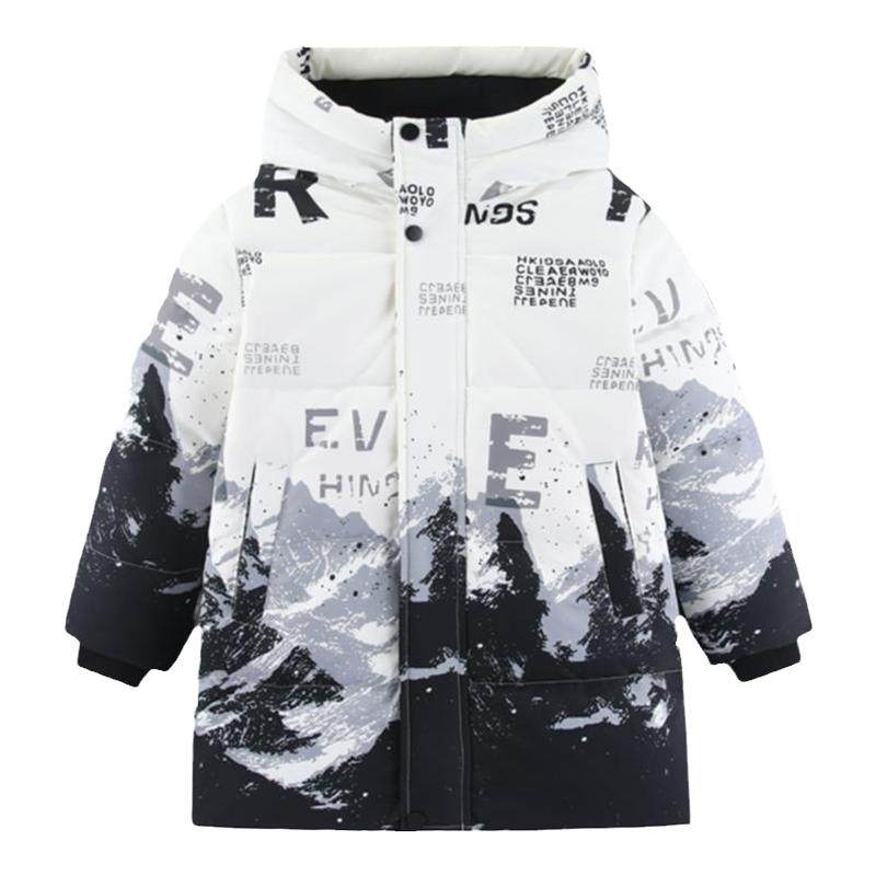 雪中飞儿童羽绒服男童加厚中长款