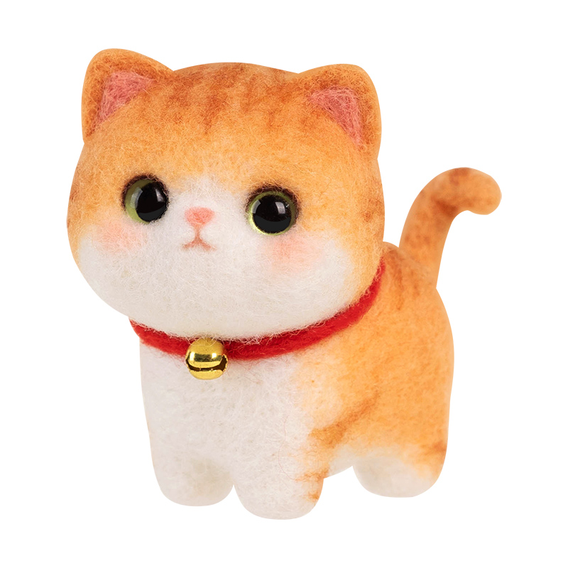 羊毛毡戳戳乐diy材料包手工礼物情侣自制玩偶挂件橘猫暹罗猫